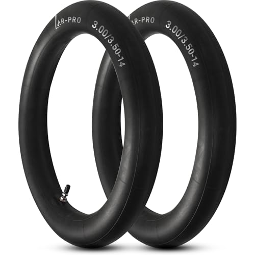 AR-PRO (2-Pack) 3.00/3.50-14 90/100-14 Dirt Bike Inner Tubes with TR4 Straight Valve, Replacement Heavy Duty Inner Tube for 3.50-14, 3.00-14, 80/100-14, 90/100-14 Dirt Pit Bike Tires - size: 3.00/3.50-14 (90/100-14)