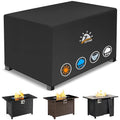Zettum Fire Pit Cover Rectangular 42 Inch - Outdoor Fire Table Cover Rectangle Heavy Duty & Waterproof, 600D Patio Propane Gas Firepit Cover Rectangular Fade & Weather Resistant - 42 x 24 x 24 Inch - color: Black - Rectangular, size: 42x24x24 Inch