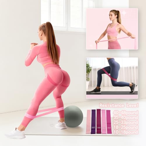 Pilates Kit, 17-in-1 Home Pilates Equipment Workout Set for Women – 14.5" Pilates Ring, TPE Gradient Resistance Bands, Yoga Ball,Heart-Shaped Resistance Band & Grip Socks with Backpack
