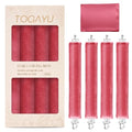 Heatless Curls Overnight Hair Care Set - Jumbo Velvet Hair Curlers | No Heat Hair Rollers for Women, Comfortable Sleep-In Hair Rollers with Satin Scarf, No Heat Damage Curling Rods for All Hair - color: RoseRed-4PCS