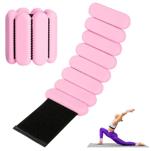 Wrist Ankle Weights for Women, Adjustable Ankle Weights Strength Training Silicone Bracelets Workout Wrist Ankle Weights for Men Women Yoga Running Dance Ankle Arm Leg Weights (2lb) - color: Pink