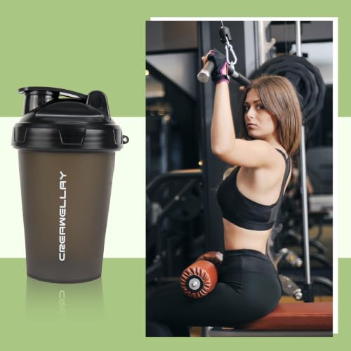 2 Pack Shaker Bottles for Protein Mixes, 17 oz Small Protein Shaker Bottle with Handle, Gym Shaker Cups with Blending Ball for Pre Workout, BPA-Free & Dishwasher Safe (Black, Blue) - color: Black,Blue