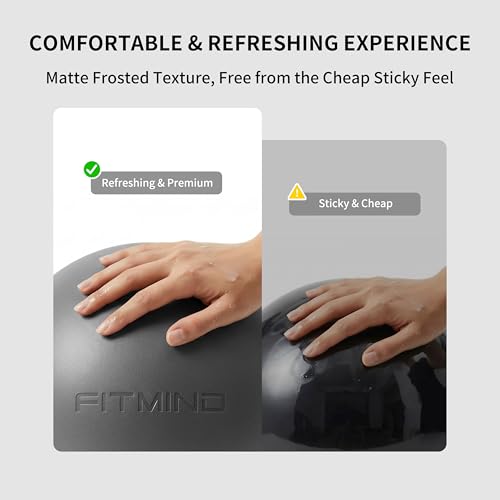 Pilates Ball 8 inch, Small Yoga Ball Extra Thick, Mini Pilates Ball with Pump, Non-Slip Surface Small Exercise Ball for Physical Therapy, Stretching, Strength & Core Training - color: Dark Gray