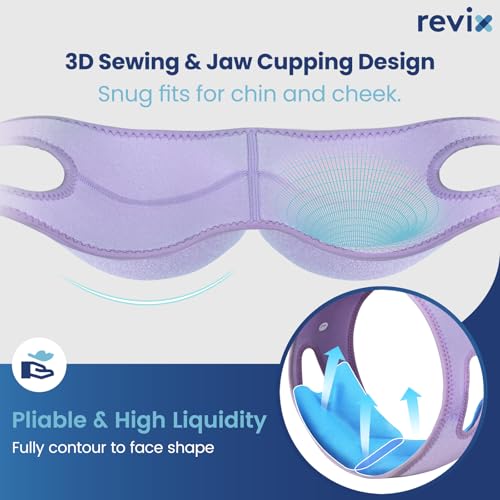 REVIX Wisdom Teeth Ice Pack Head Wrap with 3D Sewing Jaw Ice Pack for Face Oral Surgery Pain Relief for TMJ, Tooth Extraction & Teeth Removed, Extra Snug Fit with 4 Hot Cold Gel Packs, Lavender-Pack 1 - style: Lavender-Pack 1
