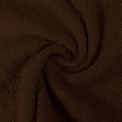 Utopia Towels 12 Pack Premium Wash Cloths Set, 12 by 12 Inches, 100% Cotton Ring Spun, Highly Absorbent and Soft Feel Essential Washcloths for Bathroom, Spa, Gym, and Face, Dark Brown - color: Dark Brown, size: 12 Wash Cloths