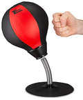 Tech Tools Stress Buster Desktop Punching Bag - Suctions to Your Desk, White Elephant Gifts for Coworker Men and Women, Heavy Duty Stress Relief Ball, Gag Gifts Funny Desk Accessories - color: Red/Black