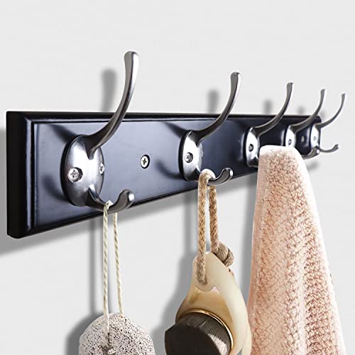 IBosins 32 Pack Silver Coat Hooks Wall Mounted with 64 Screws Retro Double Hooks Utility Silver Hooks for Coat, Scarf, Bag, Towel, Key, Cap, Cup, Hat - color: 32 Pcs Silver