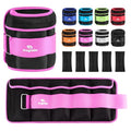 Fragraim Adjustable Ankle Weights 1-3/4/5/6/8/10/12/15/20 LBS Pair with Removable Weight for Jogging, Gymnastics, Aerobics, Physical Therapy - color: Purple, style: 2.5 lbs each( 5 lbs pair)