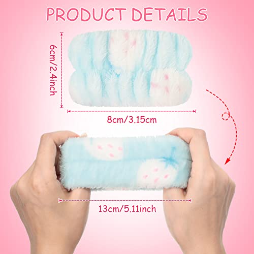 Chuangdi 4 Pairs Wrist Bands for Washing Face Wrist Spa Microfiber Wash Towel Band Scrunchies Absorbent Wristbands Sweatband for Women Prevent Liquid from Spilling(Brisk Colors) - color: Brisk Colors