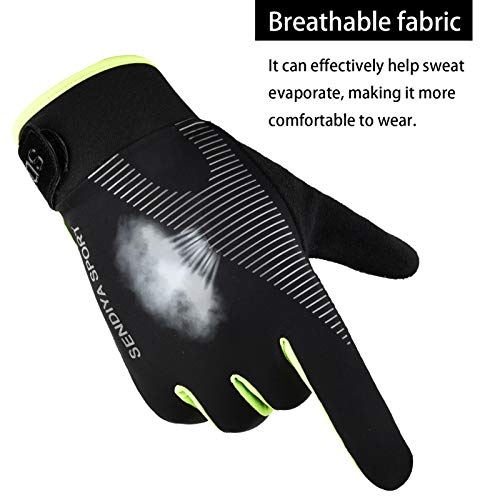 YHT Workout Gloves, Full Palm Protection & Extra Grip, Gym Fishing Fencing Gloves for Weight Lifting, Training, Fitness, Exercise (Men & Women) - color: Green, size: Medium