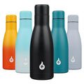 BJPKPK Insulated Water Bottle 12oz Small Stainless Steel Water Bottles Reusable Metal Thermal Keep Cold and Hot,Midnight Black - color: Midnight Black, size: 12 Ounces