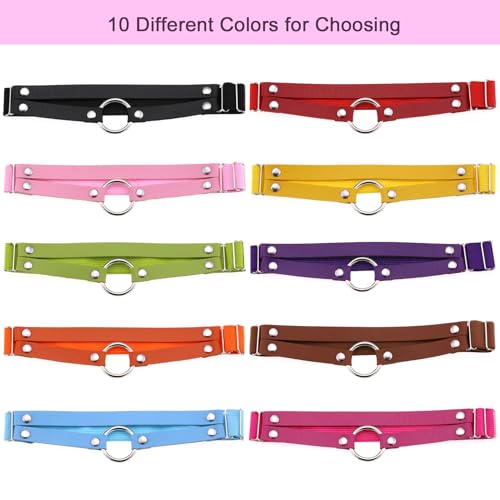 Adjustable O-ring Leg Garter, Elastic Thigh Garters Belt for Women, 1 Pair - color: Pink