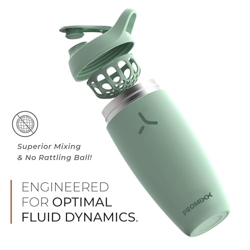 Promixx Pursuit Shaker Bottle - Insulated Stainless Steel Water Bottle and Shaker Cup - 18oz - Midnight Blue - color: Midnight Blue