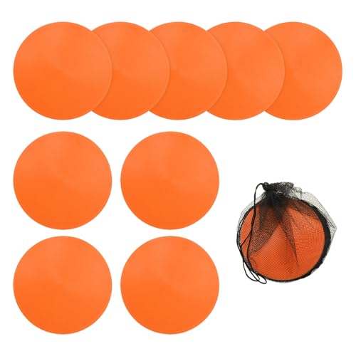 Spot Markers, Poly Spot Marker for Agility Training Floor Dots Non Slip Flat Field Cones - color: Orange, size: 19 cm/7.5inch
