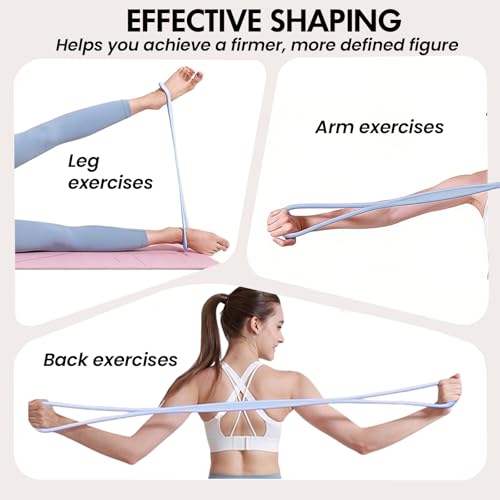 Figure 8 Resistance Band, Figure 8 Resistance Bands for Women Men,Resistance Band Figure for Working Out, Non-Slip Handles, Home Gym, Yoga & Physical Therapy - color: 25 LBS Blue