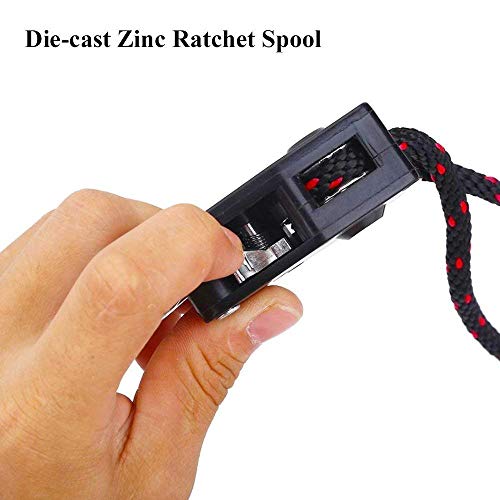 Heavy Duty Ratchet Tie Down Straps with Safety Hooks, Cargo Ratchet Straps for Kayak, Canoe, Truck, Trailer, Motorcycle, Grow Lights & Camping Gear, Securing Straps with Easy Release Ratchet Tightener - color: Black Red 1 Pair