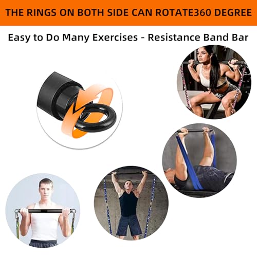 Resistance Band Bar Adjustable Three Part for Full Body Workout | Pilates Portable Lifting Fitness Bar Help to Enhance Core Muscles, Improve Focus Power and Strength Indoor and Outdoor