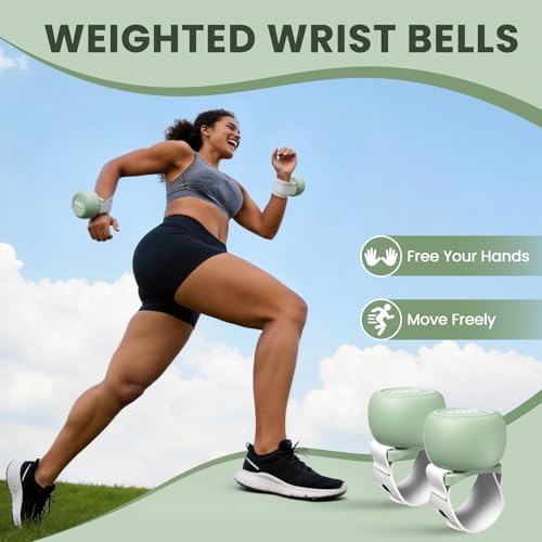 HTQ Adjustable Dumbbells, 4 in 1 Dumbbells Set Used as Barbell, Jump Rope, Wrist Weights, Resistance Band, Fitness Exercises for Home Gym Suitable for Women, Green