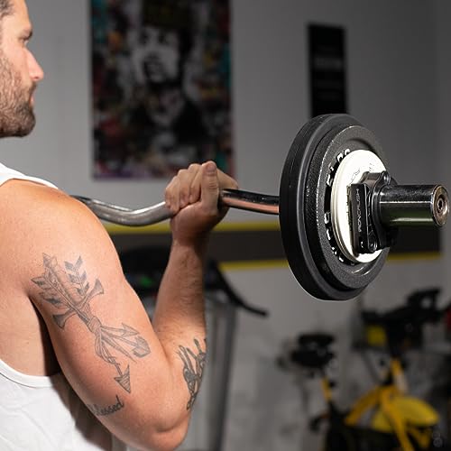 Iron Crush Olympic Barbell Clips - Adjustable & Slim Gym Clamps for Maximum Weight Capacity - Quick Release Barbell Collar Bar Locks for Weight lifting Fitness Training (Red) - color: Red