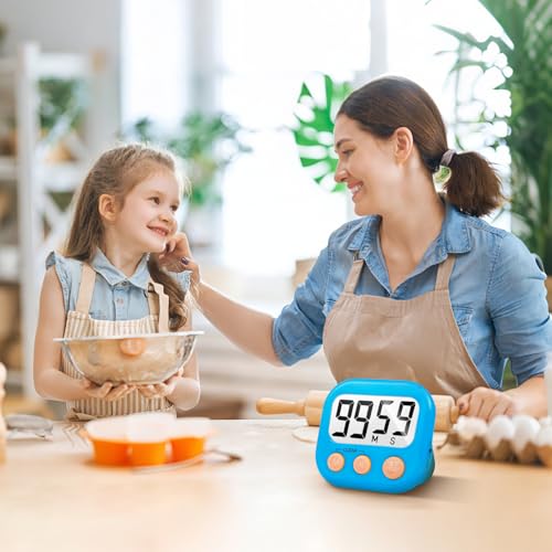 6 Pack Digital Kitchen Timer Small Classroom Timers for Kids Teachers (Blue&Purple) - color: Blue&purple
