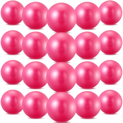 Sotiff 20 Pcs 9 Inch Pilates Ball Bulk Exercise Pilates Ball Mini Yoga Balls Therapy Core for Stability Barre Training Stretching Physical Posture Training Gym Workout with Inflation Tube - color: Pink