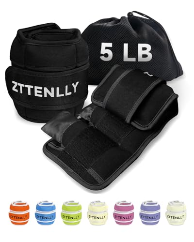 Adjustable Ankle Weights for Women Men and Kids | 1 Pair 5 10 15 18 20 Lbs Leg Wrist Ankle Weight Straps for Yoga, Walking, Running, Aerobics, Gym, Dance, Pilates, Cardio - color: Black, size: 5lb(2.5*2)