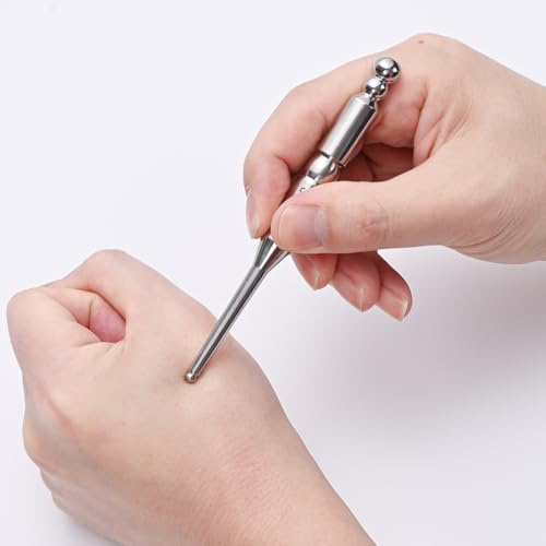 STICKON Stainless Steel Acupressure Pen Trigger Point Massage Tool Relief Pain Tools for Full Body, Massage Pen for Facial Deep Tissue(STICKON-65) - style: STICKON-65 Shape