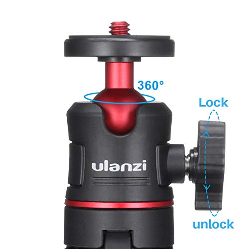 ULANZI MT-08 Extension Pole Tripod, Mini Selfie Stick Stand Handle Grip for Cell Phone iPhone Pro Max Android Luna Pocket Xtra Muse Canon Sony ZV-1 A6400 A6600 Cameras Video Recording/Vlogging - color: Black