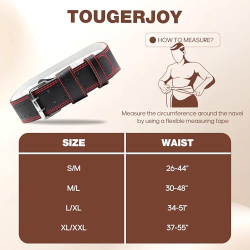 Genuine Leather Weight Lifting Belt for Men Double Prong Power Belt Heavy Duty - Strong, Stabilizing Back Support for Deadlifts, Squats Powerlifting - color: Black-1, size: XL