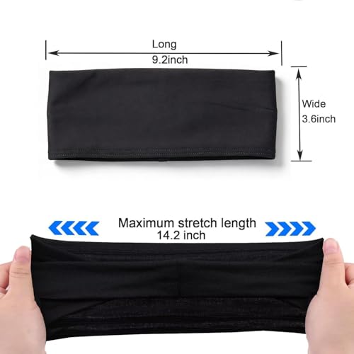 10 Pack Mens Running Headband, Sports Headbands for Men, Sweatband Headbands for Running,Cycling,Football,Yoga, Fitness Workout Stretchy Unisex Hairband