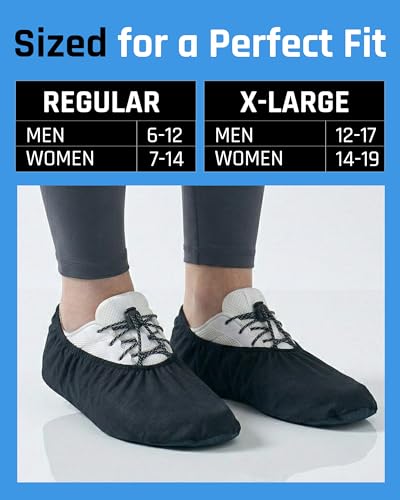 Slide Board Booties - X- Large Elastic Fit for Men 12–17, Women 14–19 - Hand Sewn in Chicago - Reusable Glide Slippers for Any Slide Board - Durable Training Accessory - size: X-Large