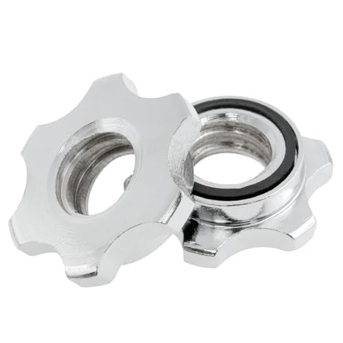Lovelysp 2PCS 1inch/25mm Standard Barbell Rotating Lock Barbell clamp Weight clamp for Sports Weightlifting Physical Fitness Fitness Equipment