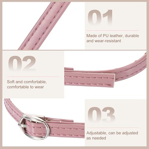 uxcell Replacement Ankle Strap for Heels Detachable Shoe Straps PU Leather Shoe Band - color: Piano Purple