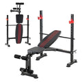 Adjustable Weight Bench, Foldable Bench Press Set with Leg Extension and Curl, 650 LBS Heavy Duty Full Body Strength Training Bench for Home Gym, Black & Red - color: Classic Red