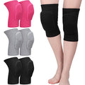 Eurzom 3 Pairs Dance Knee Pads Women Protective Non-Slip Knee Pads for Yoga Cheerleading Pole Floor Dance Volleyball - color: black, gray, rose