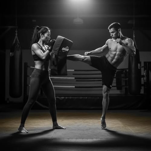 Kapler Football Blocking Pad Kicking Shield for Basketball Martial Arts Training - High Density Foam 5 Handles Strike Dummy for Lacrosse Hockey MMA Sports - 24x16inch