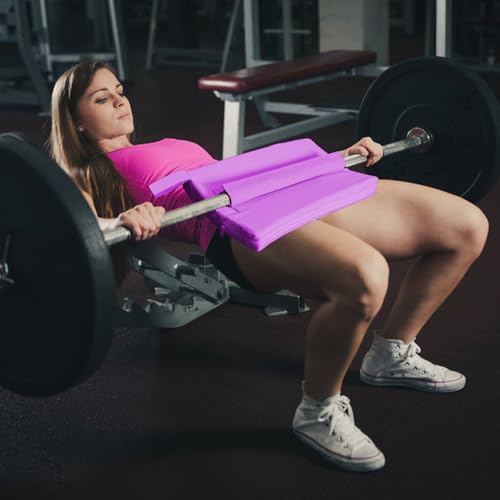 Square Hip-Thrust Pad Protective Extra Thick Foam pad for Barbell Weightlifting Hip Thrusts and Glute Bridges Workouts Home Gym Equipment - color: Purple
