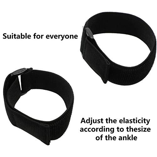 Gejoy 6 Pieces Bicycle Pant Leg Straps Adjustable Elastic Cycling Ankle Safety Band Riding Fishing Ankle Pant Flexible Leg Strap for Riding Climbing Fishing Outdoor Sports Activities, Black