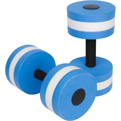 MANO Pool Weights for Water Exercise Sports Aquatic Water Dumbbells with Ankle Weights and Swimming Belt for Aqua Fitness Barbells Foam Hand Bars - Set of 2 - for Water Aerobics - style: 1pair