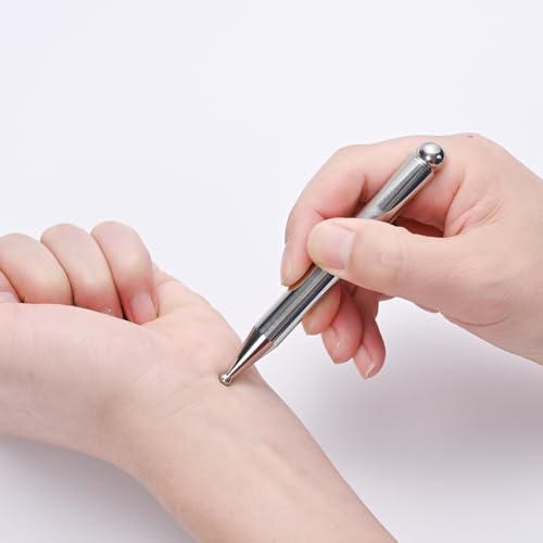 STICKON Stainless Steel Acupuncture Pen Trigger Point Massage Tool for Full Body, Gua Sha Massage Pen for Facial Deep Tissue Acupressure Pen(STICKON-64) - style: STICKON-64Shape
