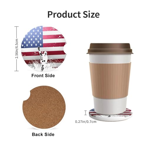 Lacrosse Car Coasters for Cup Holders, 2 Pack Absorbent Ceramic Drink Cup Coaster for Women Men, Auto Interior Accessories - color: T10