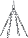 360 Rotation Heavy Bag Chain, Punching Bag Hanger with Stainless Steel Swivel Chain and 4 Snap Hooks, Mount for Hammock, Gym Swing, Yoga Swing, Trapeze - size: Chain 4 Panels