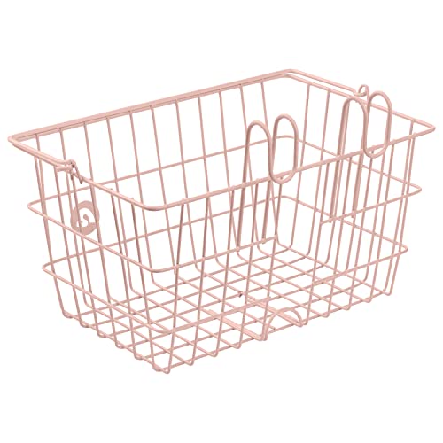 Retrospec Apollo-Lite Lift-Off Bike Basket - Detachable Steel Handlebar Basket with Carrying Handle for Commuting, Shopping & Beach Trips - 14.5in x 9.5in Weather-Resistant Biking Gear - color: Blush