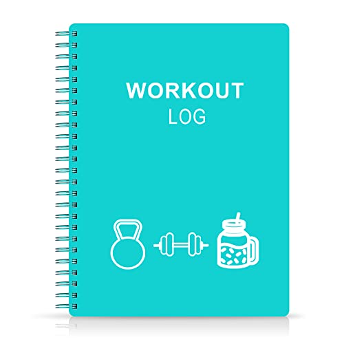 Workout Log for Women & Men - A5 Fitness Planner/Journal to Track Weight Loss, Workout Journal for GYM, Bodybuilding Progress - Daily Health & Wellness Tracker, Teal