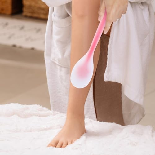 Silicone Health Massage Pat Palm Tapping Tool Red Extended Body Care Stick with Meridian Acupoint Chart for Muscle Relaxation and Relief