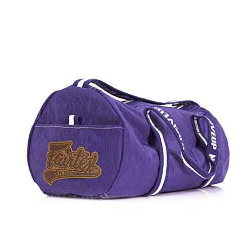 Fairtex BAG9 Retro Style Barrel Bag Thai Boxing Heavy Gym Bag Myay Thai MMA (Purple) - color: Purple