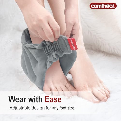 Microwave Ankle Heating Pad for Ankle Pain, Achilles Tendinitis, Heated Ankle Wrap Moist Hot or Cold Compress for Sprained Ankle, Swelling, Foot Heel Pain Relief