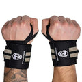 Gymreapers Weightlifting Wrist Wraps (IPF Approved) Professional Quality Wrist Support with Heavy Duty Thumb Loop - Best Wrap for Powerlifting Competition, Strength Training, Bodybuilding - color: Desert Sand