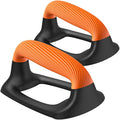 Kipika Push Up Bars, Pushup Stands With Thickened Soft Plastic Handle, Stable and Non-Slip Base, Pushup Handles Perfect for Floor Strength Training - color: A: Black & Orange