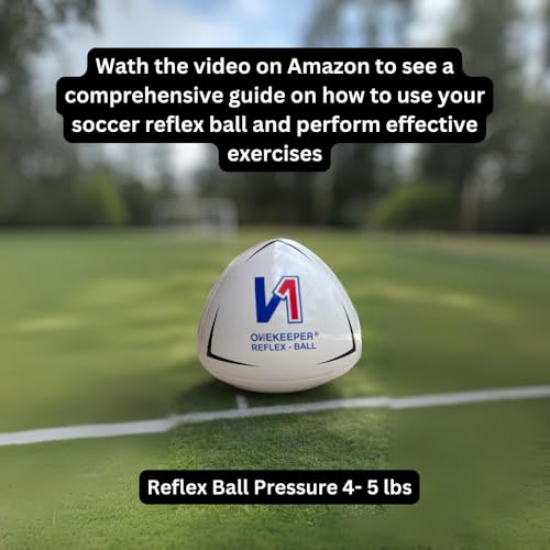 ONEKEEPER Soccer Reflex & Reaction Ball - White, Orange, Blue, Pink, and Fluo Yellow, Agility and Coordination Training for Kids and Juniors (Pump Not Included) - color: White